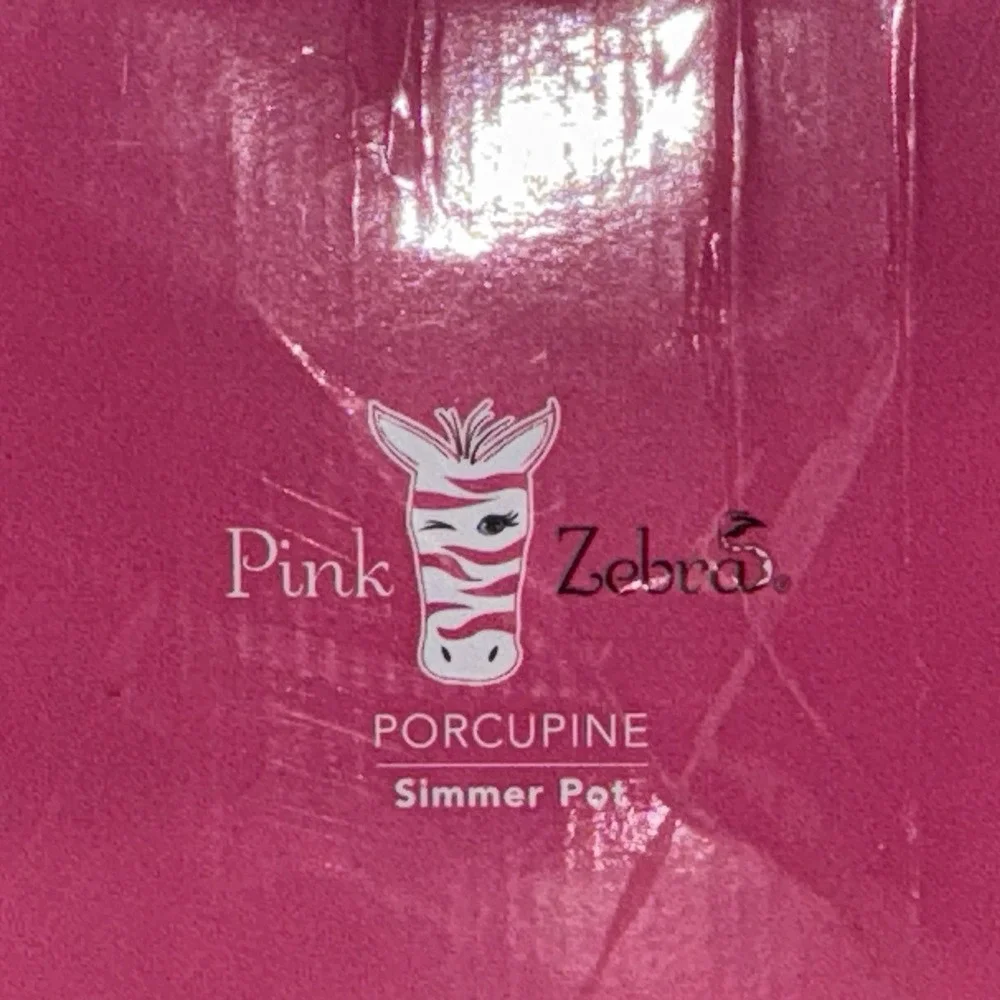 Pink Zebra Home Fragrance Porcupine Simmer Pot Diffusing Lid New In Box 4 Scents